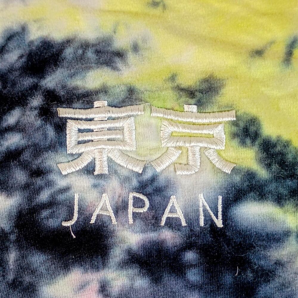 Upstanders Tie Dye T-Shirt Mens Size 4X Tokyo Japan Kanji Embroidered Cotton